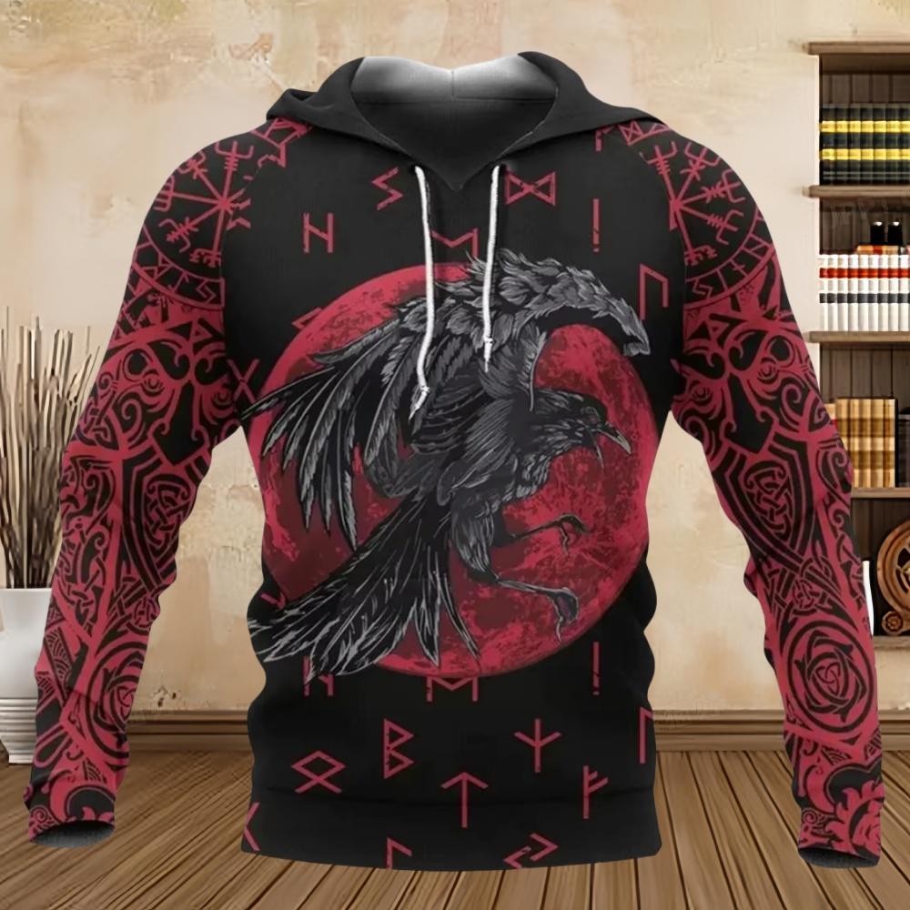 2025 New Hoodie 3D Print Harajuku Print Pullover Men's Hooded Sweatshirt Kangaroo Pocket Vintage Male Clothing Fall Long Sleeve