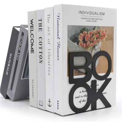 2 Stück Buchstütze Buchständer Unterstützung Muster Buchstütze Eisen Schreibtischkunst Rutschfestes Regalhalter Schulschreibwaren Büroaccessoires