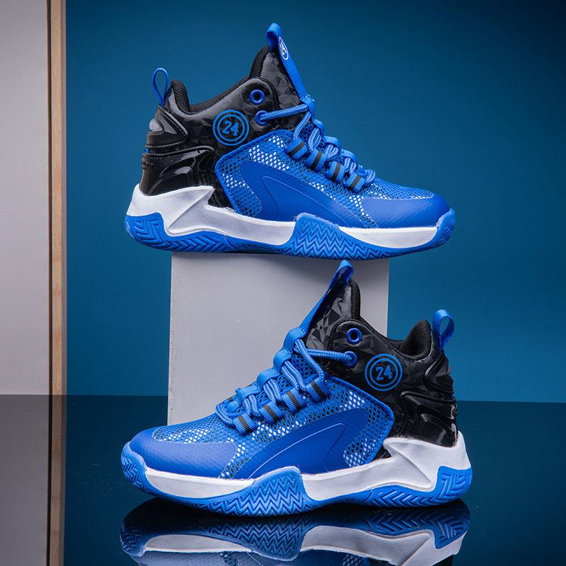 Boys shoes summer 2025 new children's sports shoes mesh breathable basketball shoes boys middle and older running shoes