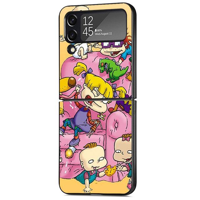 Case for Samsung Galaxy Z Flip 4 ZFlip3 Z Flip 3 5G ZFlip Flip3 Hard PC Cartoon Cute Children R-Rugrat Shell Hard PC Cover