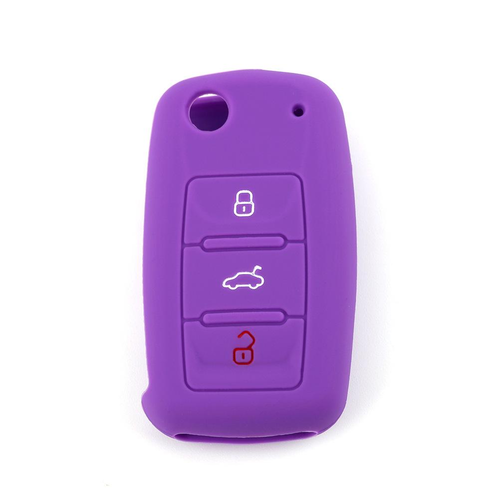 Suitable for Volkswagen Bora Santana Golf Car Silicone Key Cover Soft Rubber Key Bag Remote Control Protective Cover