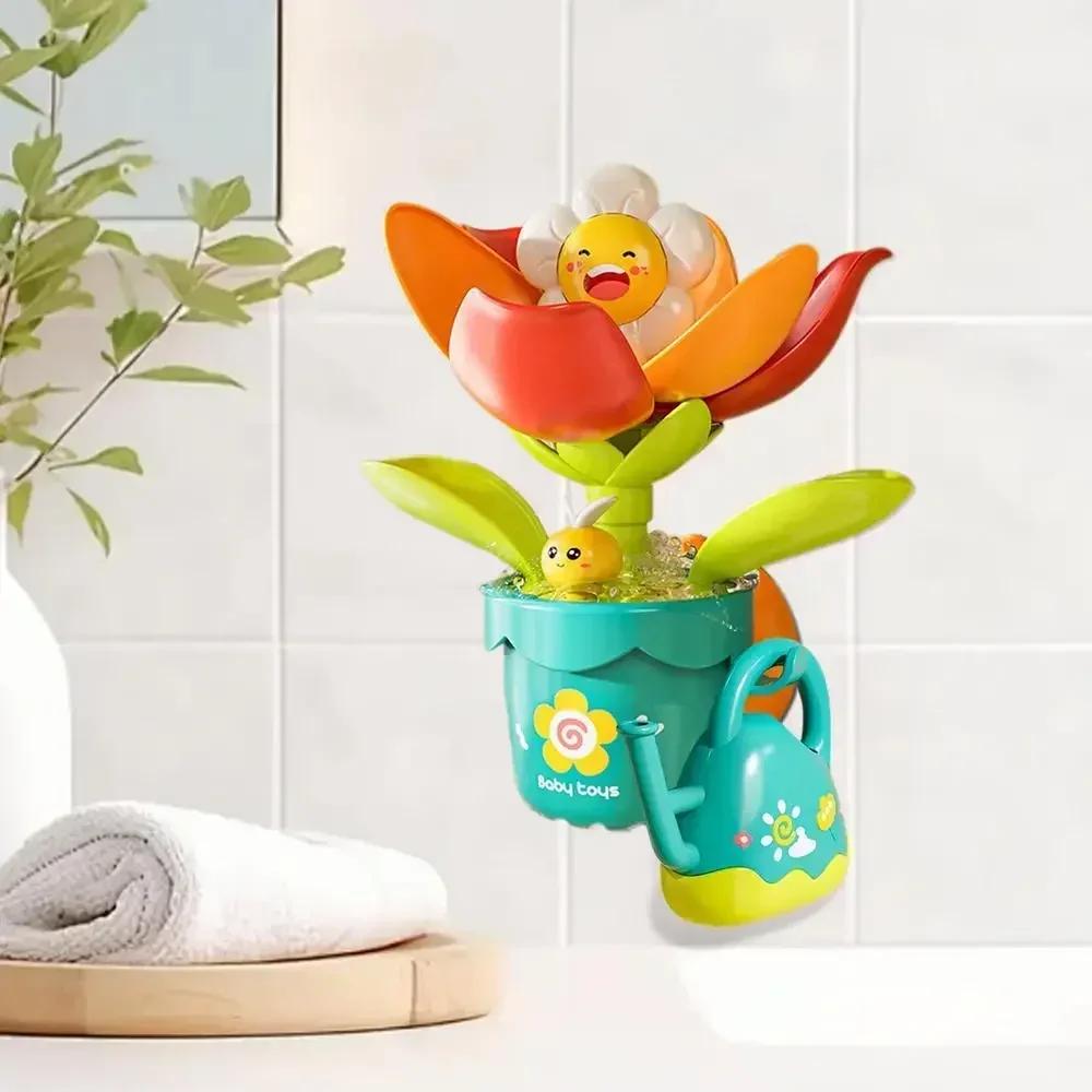 

Fun Water Spray Sprinkler for Kid Baby Toys Funny Water Game Bath Toy Sunflower Bathroom Shower Spray Water Bathroom Bathtub Toy