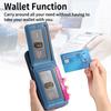 For iPhone Air Case Cloth Texture Leather+PC+TPU RFID Blocking Phone Cover with Card Holder