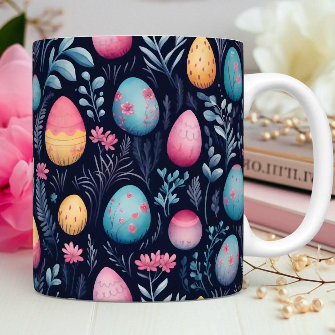 Керамическая кофейная кружка кролик чайная чашка пасхальное яйцо подарок 301-400ml