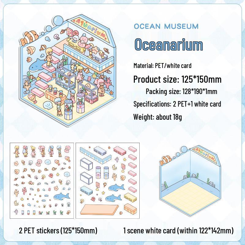 Popular Cartoon Scenery 3D DIY Stickers for Kids