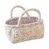 Floral Storage Basket, Desktop for Cosmetics, Toys, Snacks - Multi-Purpose Home Decor Storage Basket for Living Room, Bedroom,