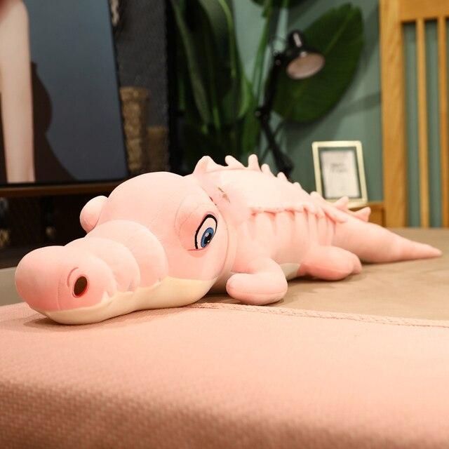 Lovely Giant Crocodile Plush Pillow Cartoon Stuffed Soft Animal Cushion Kawaii Dolls Birthday Gift for Boys Baby