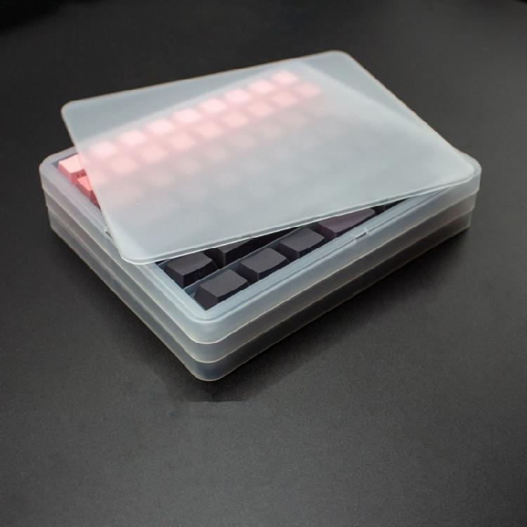 Tydligt förvaringsfodral för tangentbordstillbehör Anti-halkbas och dammtålig design för mekaniska tangentbord Keycap