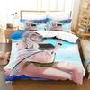 Anime Rent-A-Girlfriend Chizuru Bedding Set Boys Girls Twin Queen Size Duvet Cover Pillowcase Bed Boys Adult Home Textileextile