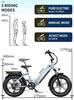 ONESPORT OT08 Electric Bicycle 20" 500W Motor Dual Disc Brakes Shimano 7 Speed LCD Display All Terrain Electric Bike