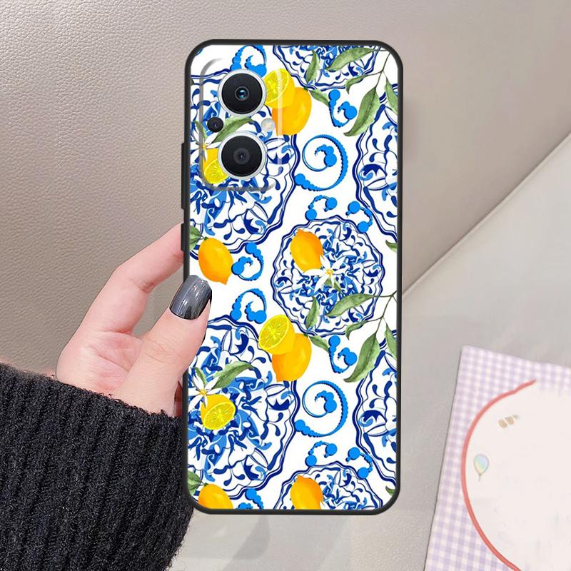 Mediterranean Lemon Funda For OPPO Reno 11 12 13 14 Pro 11F 12F 13F 14F 7 8 Lite OPPO Find X9 X6 X5 X8 Pro Case