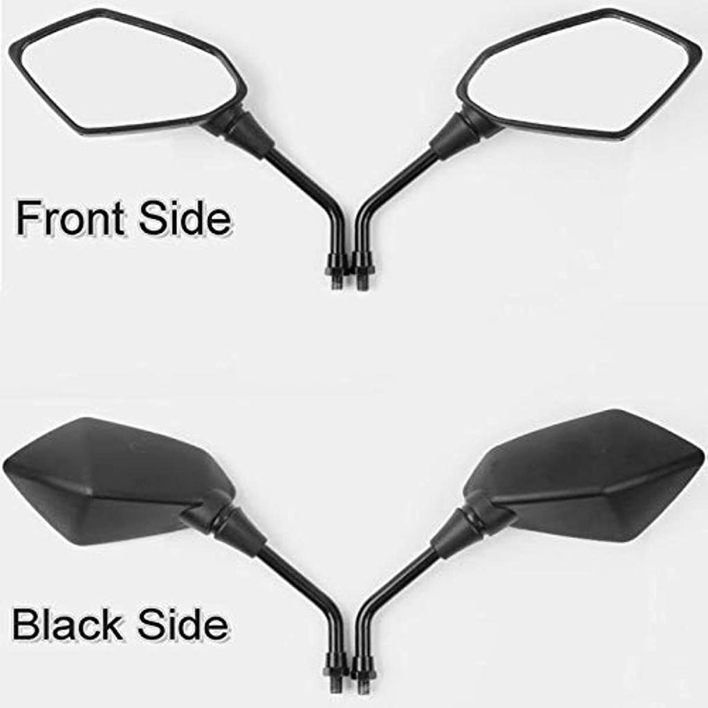Paar Spiegel für Motorräder Universal-Lineal für Roller ATV Fahrrad Fahrrad Gewindebolzen 10 mm