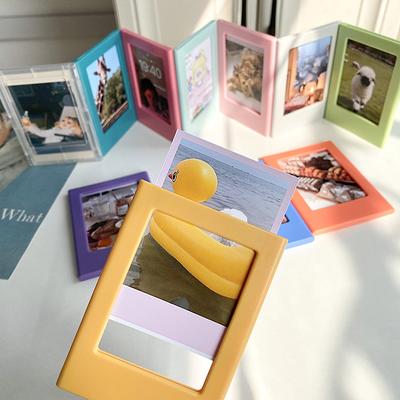 Magnetische Bilderrahmen für Kühlschrank 3 Zoll Kühlschrank Farbfoto Rahmen Magnete Album für Instax Mini Film Foto Rahmen Papiere