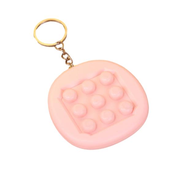 Keychain Pendant Vibrant Color Two-in-One Decompression Toy Maze Double Bubble Squeezing Gameplay Stress Relief Keychain
