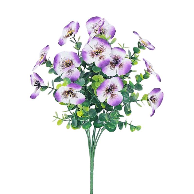 

Artificial Pansy Violet Flowers Fake Hanging Morning Glory Flowers For Home Garden Balcony Wedding Outdoor Wall Decoration