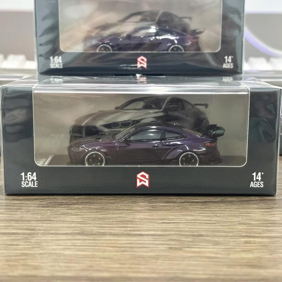 Street Weapom SW 1:64 G82 M4 Diecast Model Car фиолетовый