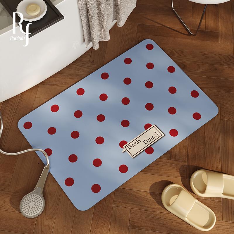 

Mijie-alfombrilla de baño de lunares,alfombrilla para puerta de inodoro,alfombra versátil de primera calidad,alfombrilla para baño 40cm x 60cm