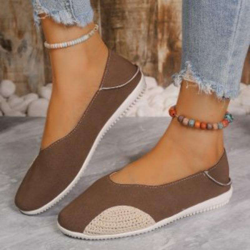 Spring and Autumn New Flat Heel Single Shoes Doudou Shoes Round Head One Pedal Soft Sole Breathable Lazy Shoes Women