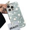 White daisy pleated pattern, suitable for Apple 16 mobile phone case iPhone17Pro three-dimensional 14/13 fresh 15 soft case