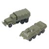 2Pcs 1/144 Vehicle Model Building Kits Education Tabletop Decor 4D M35 Truck