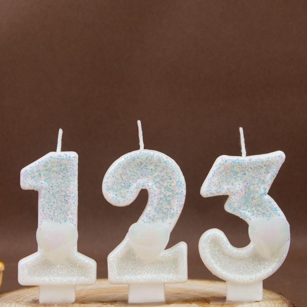 White Number Birthday Candles - DIY Creative Party Decorations for Cakes