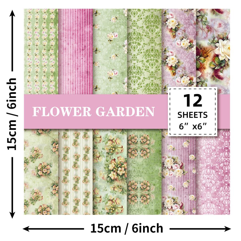 DIY12 Sheets/package Diy Photo Album Scrapbook Notebook Card Background Paper Pattern Paper Small Broken Pattern Material Paper