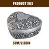 Metal Heart Shape Jewelry Box Ideal For Dresser Top Soft Lined Interior Scratch Prevention Effortless Closure