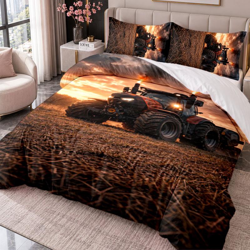 Case IH 3Pcs Bedding Set Duvet Cover With Two Pillowcases For Bedroom Home Decoration