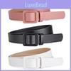 Stylish Women's No Hole Square Buckle Belt Versatile Fashionable Casual Waistband