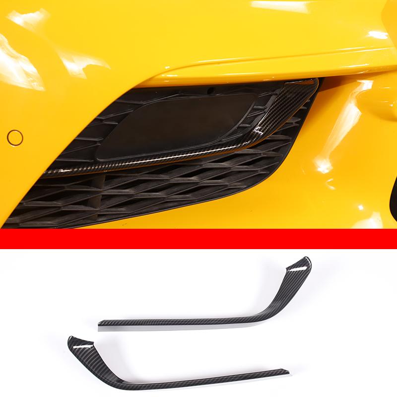 

ABS Carbon Fiber/Red Front Bumper Fog Light Lower Lamp Probe Cover Frame Trim Car Accessories For Toyota GR Supra A90 2019-2026