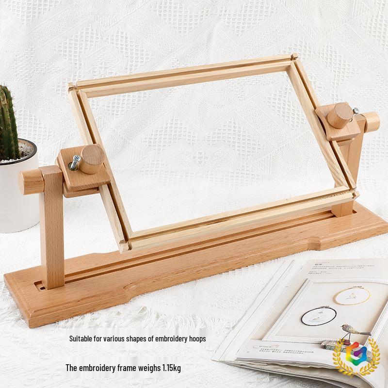 Verstellbarer Buchenholz Kreuzstich- und Stickerei-Tischständer