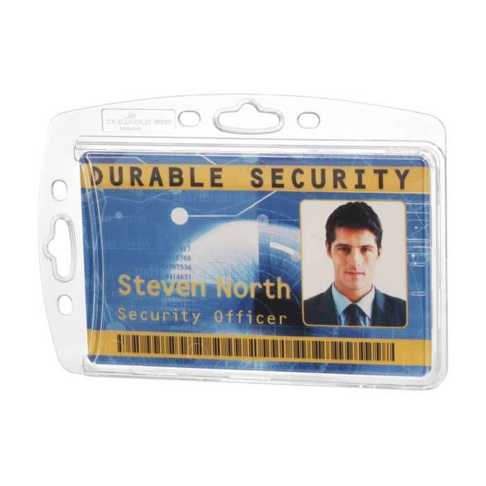 Porte-badge ouvert - Durable - 890519 - Transparent - 54 x 85 mm - Lot de 10