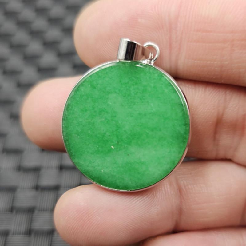 Emerald Green Wushi Pai Jade Pendant & Bracelet Set