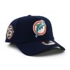 New Era 9FORTY Snapback Miami Dolphins NFL 25th Anniversary Grey UV Snapback Side Cap, A-Frame Cap, Navy, 940AF, A-Frame, Patch, [Used]