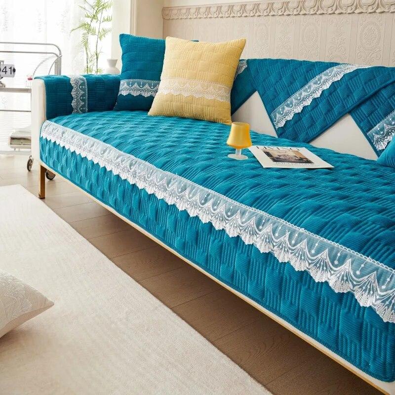 Плюшевая подушка вельветовая ткань современная простая подушка для дивана нескользящая зима-осеньзима подушка для дивана мягкая задняя крышка 70x70cm 1736₽