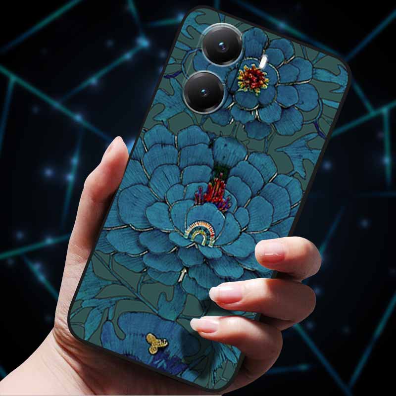For Xiaomi Poco X7 Pro Case X7Pro 5G Soft Silicone Bumper 3D Flowers Emboss Phone Cases for Poco X 7 Pro 2025 Back Covers Shells