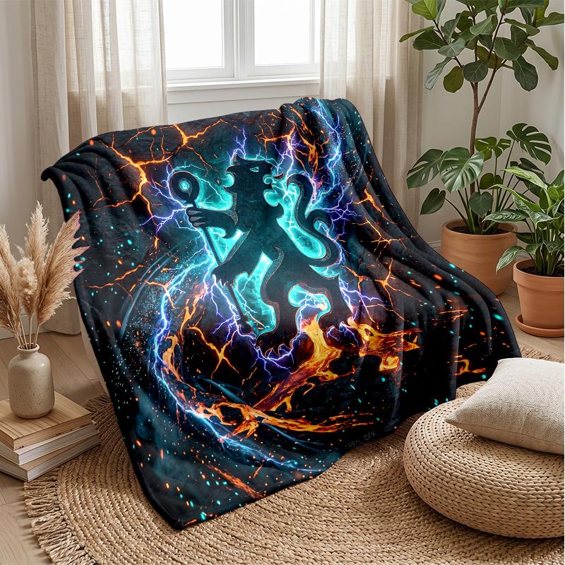 Chelsea FC Theme blanket Soft Flannel Blanket Plush Throw Blanket Cozy Sofa Bed Blanket for Home Decor
