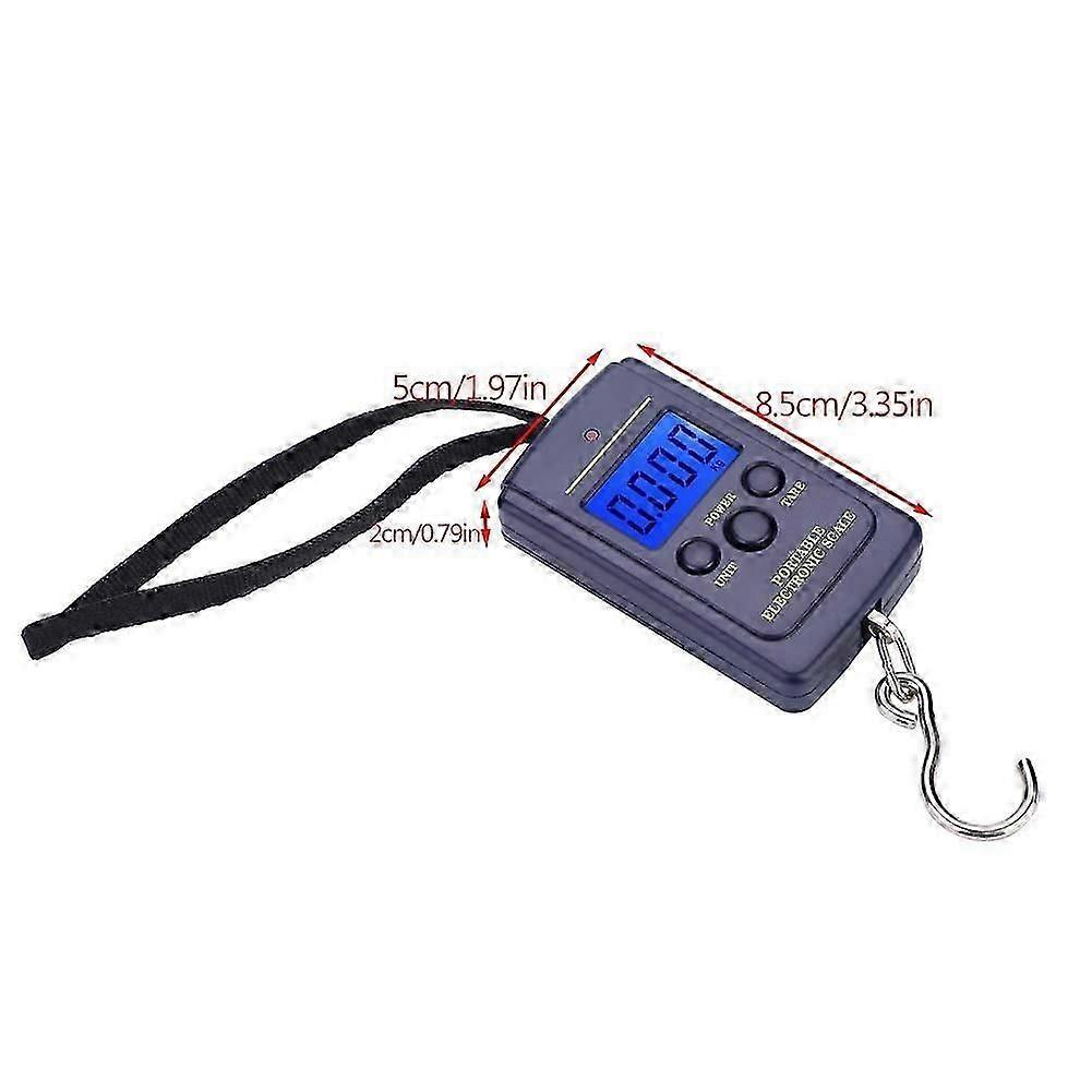 40kg LCD Digital Fishing Scale - Portable Electronic Weight Meter for Travel & Outdoor Use