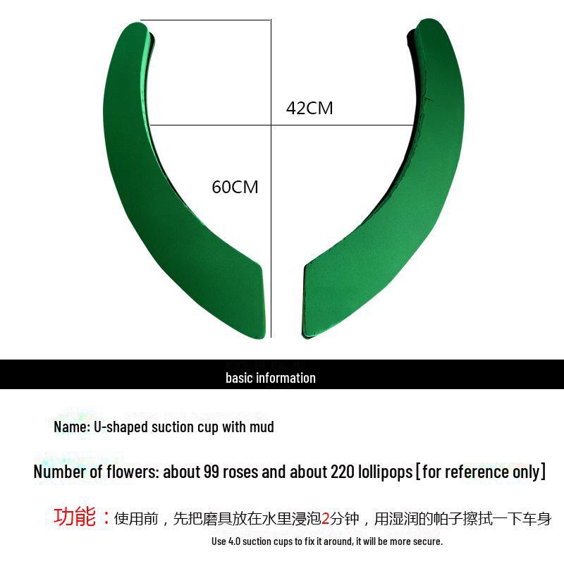 Vantuzlu Düğün Arabası Çiçek Süslemesi - Kalp Şekli