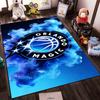 Orlando Magic Logo with Blue Smoke Design Non-slip Rug Suitable for Living Room and Bedroom Sofas Sofas
