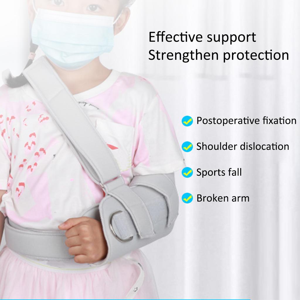 Barn Armfraktur Sling Axelstöd Immobilisator för Bruten Armbåge Handled Axel Skada S