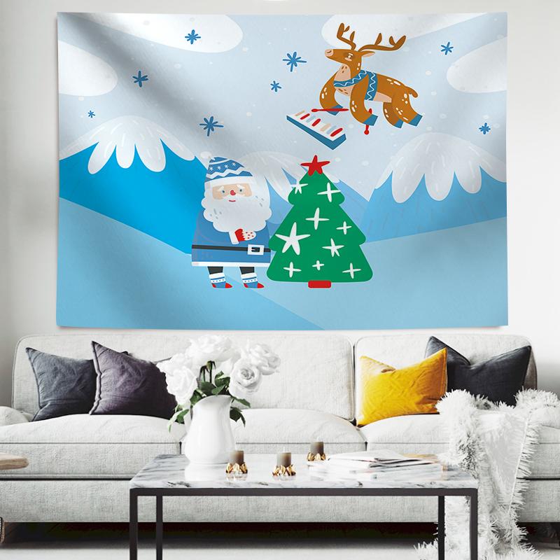 Christmas Balls And Snow Wall Hanging Tapestry Christmas Wall Hanging Tree Wall Hanging Gorgeous Christmas Tree Fireplace Gifts