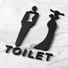 Acrylic Bathroom Door Stereoscopic Pattern Men'S And Women'S Bathroom Signs Public Toilet Signs