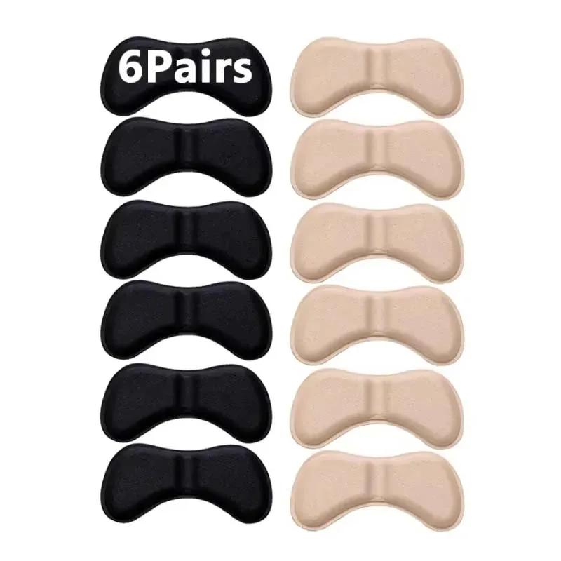 

6 пар гелевых стелек-патчей для пяток, облегчающих боль, защищающих от натирания, подушечки-амортизаторы, уход за ногами, защита пяток, самоклеящиеся наклейки на заднюю часть, вставки в обувь, стельки