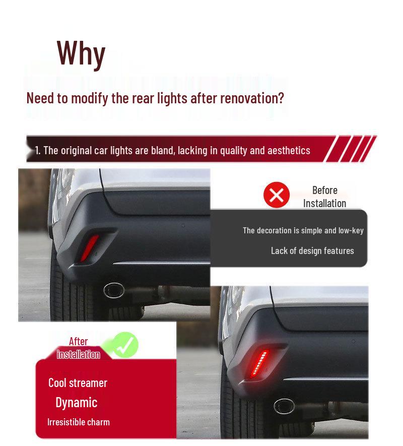Sequential LED Turn Signals & Rear Fog Lights for 2020-2024 Toyota RAV4 Bumper Reflectors