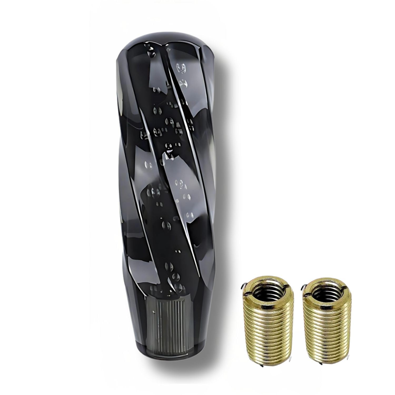 

Кристаллическая ручка переключения передач Luaex со всеми рычагами переключения передач с поворотом и спиралью и включенными переключателями M8 [Совместимые автомобили] Дизайн, 5-ступенчатая, 6-ступенчатая, M10, чёрный