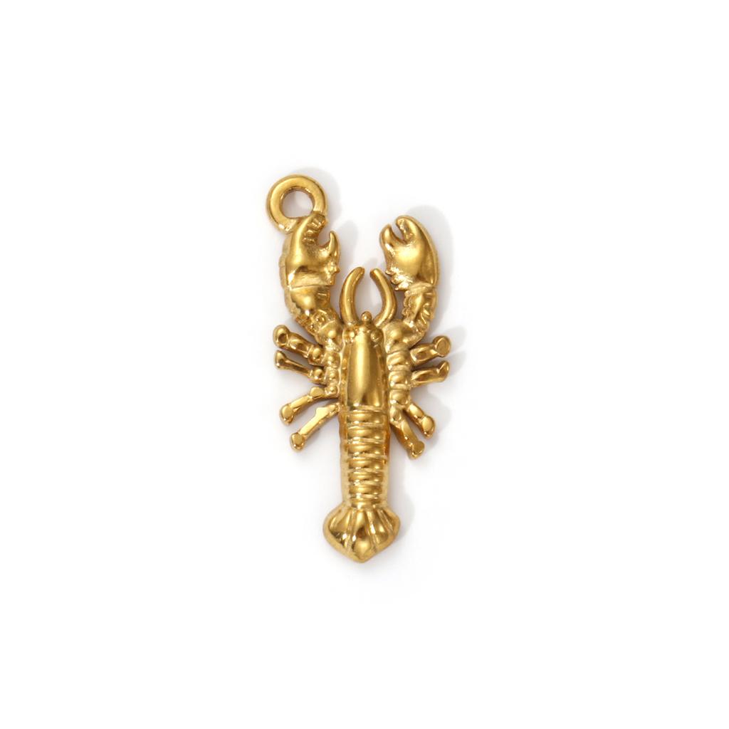 2 PCs 304 Stainless Steel Charms 18K Real Gold Plated Sea Star Conch Shell Fish Lobster Turtle Pendants Forf DIY Jewelry Making