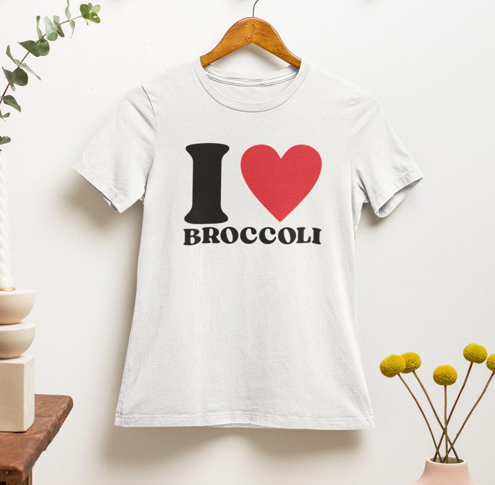 I Heart Broccoli T-Shirt: Funny Vegan Tee S