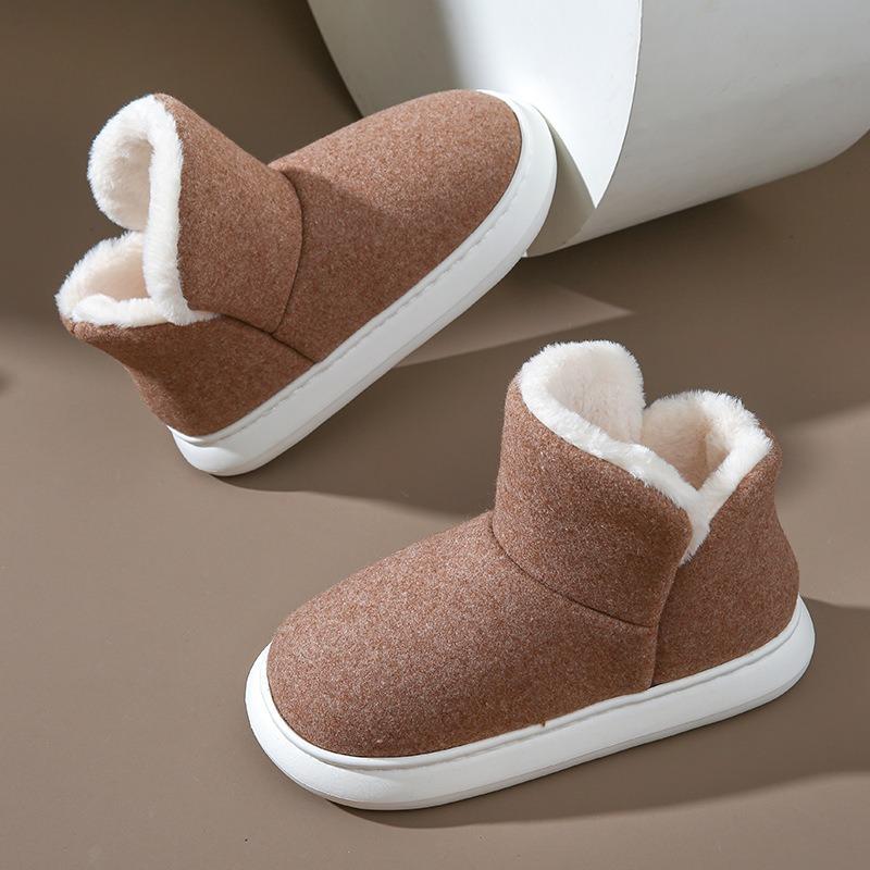 

Хлопковые туфли женские зимние домашние теплые толстая подошва нескользящие офисные грелки для ног артефакт хлопковые ботинки пара домашние мужские хлопковые ботинки зима 44-45 темно-коричневого