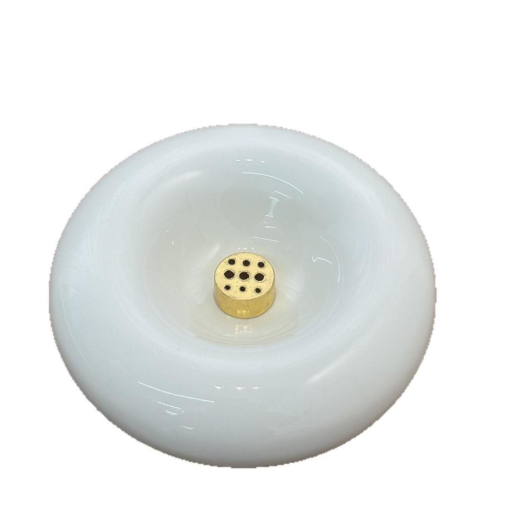 Cream Ceramic Incense Holder for Home, Tea Room, Agarwood, Sandalwood, High-End Design Incense Burner.